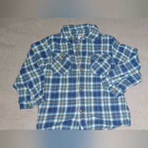 Blue Plaid Kids Shirt